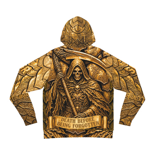 Long Live The Reaper Armor Hoodie – 'Death Before Being Forgotten' Gothic All-Over Print