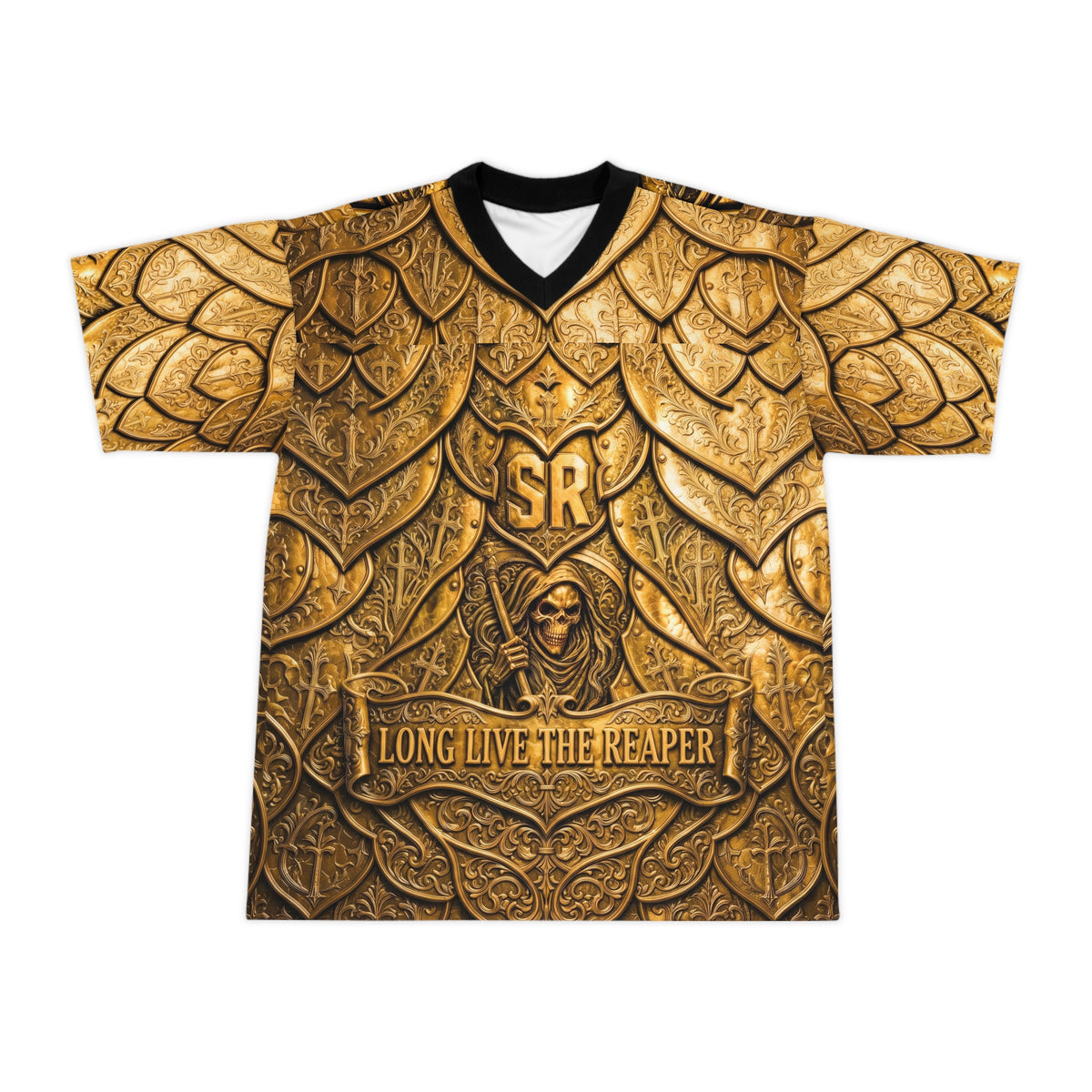 Reaper Armor Football Jersey — Gothic 'Long Live The Reaper' All-Over Print