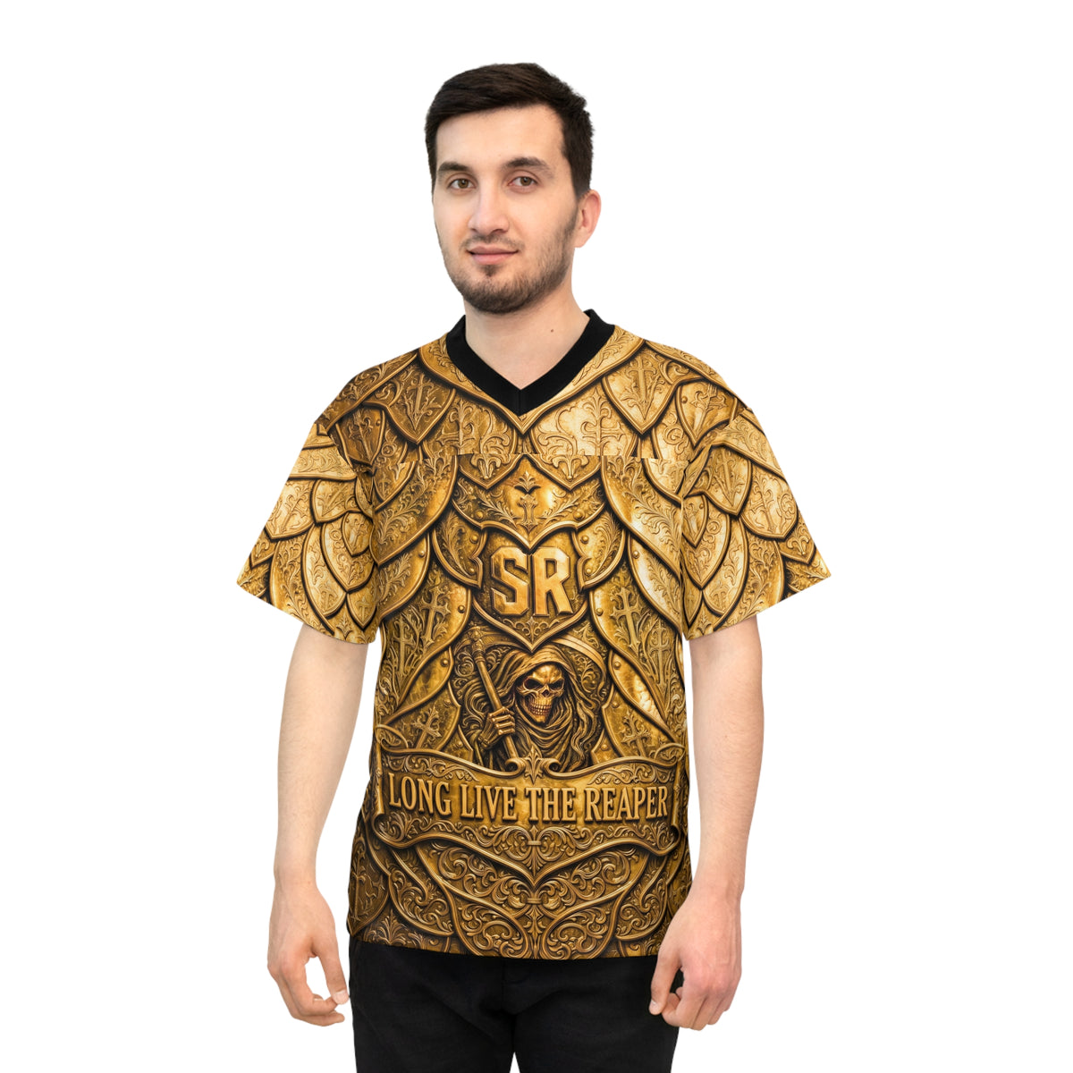 Reaper Armor Football Jersey — Gothic 'Long Live The Reaper' All-Over Print