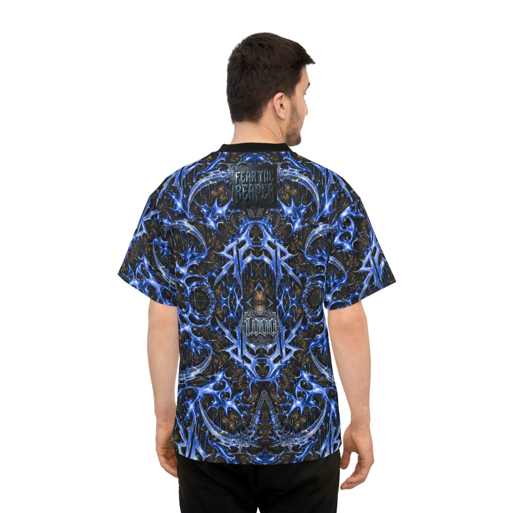 Fear The Reaper "No Good Deed Goes Unpunished" Football Jersey — Gothic All-Over Print