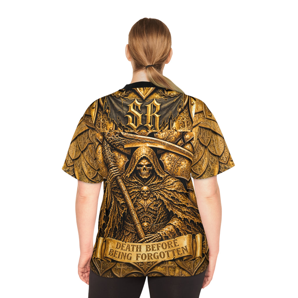 Reaper Armor Football Jersey — Gothic 'Long Live The Reaper' All-Over Print
