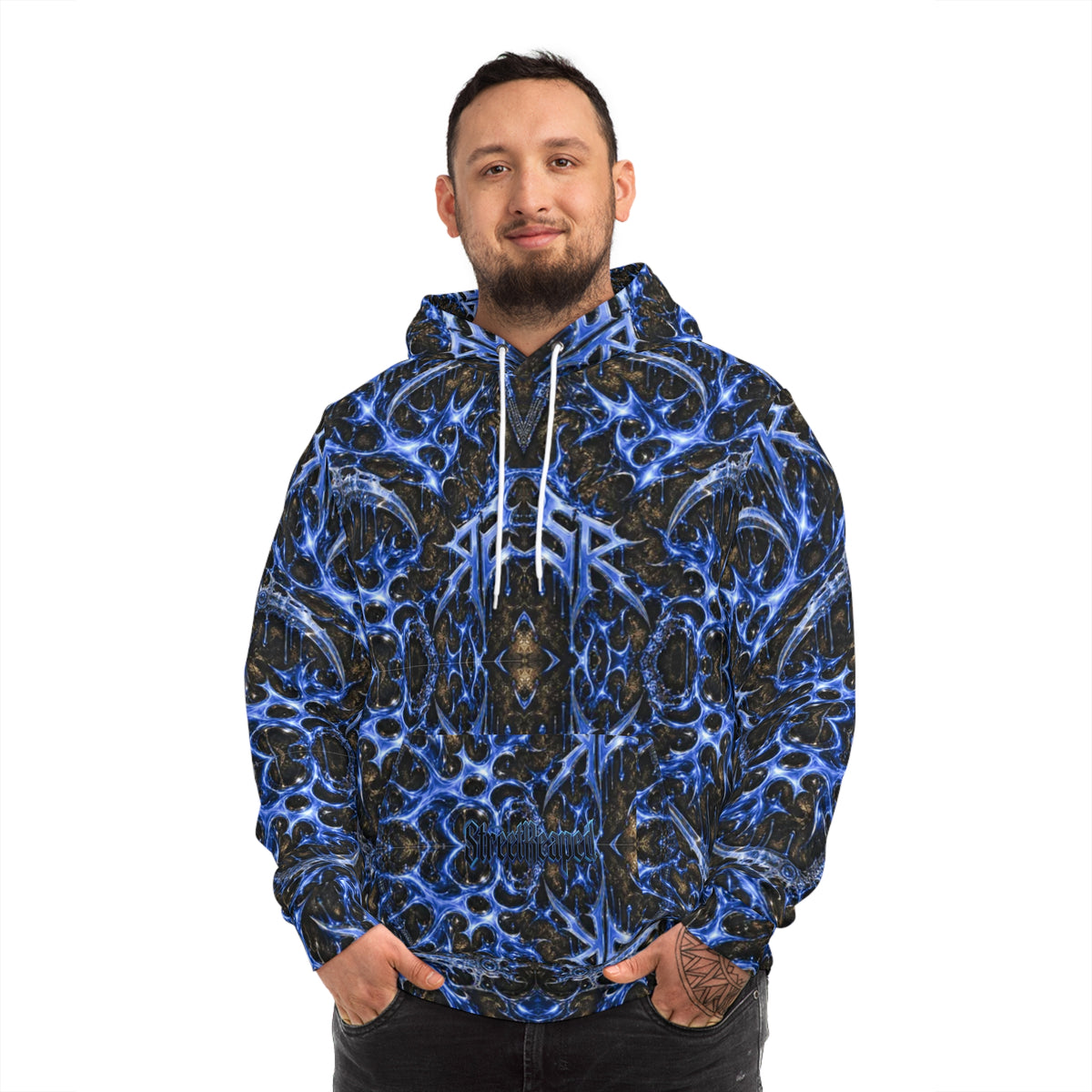 Reaper Graphic Hoodie — "Fear the Reaper, No Good Deed Goes Unpunished" All-Over Print